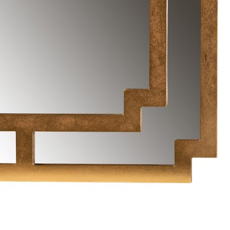 Baxton Studio Dayana Modern and Contemporary Antique Gold Finished Wood Accent Wall Mirror 222-12932-ZORO